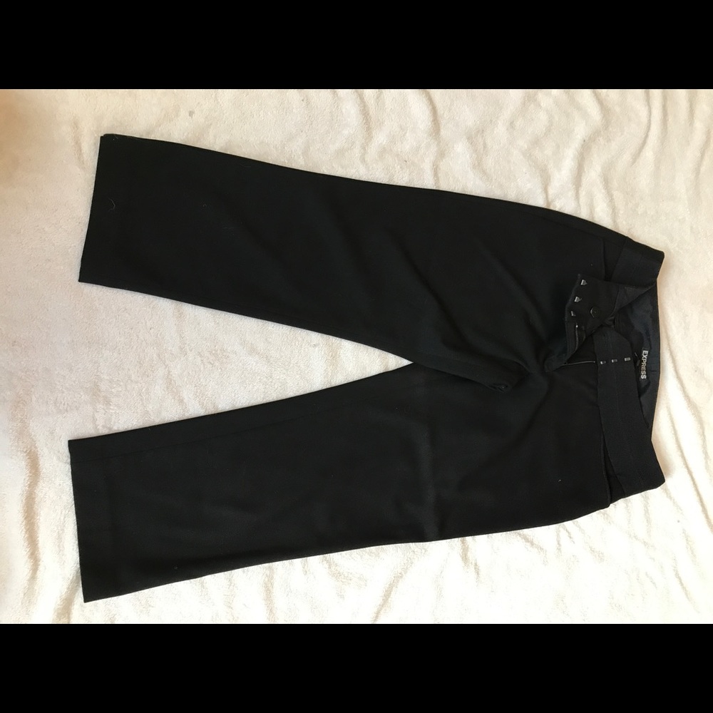Black crop dress pant Express Editor style