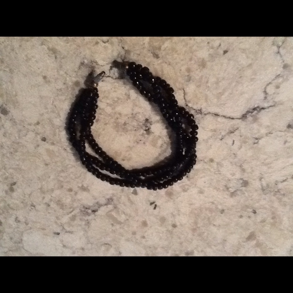 Bracelet black onyx.  Bought in Cancun in the 80s.