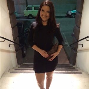 Aqua Little Black Fringe Dress