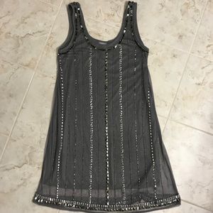 XS ANGIE Charcoal Grey Sequin Dress
