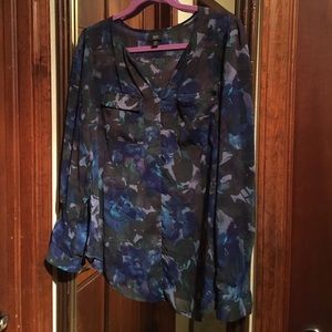 Mossimo multi colored print blouse