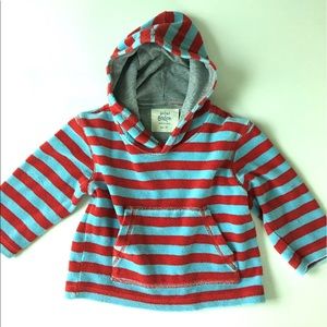 Mini Boden Striped Toweling Hoodie (1.5-2 yrs)