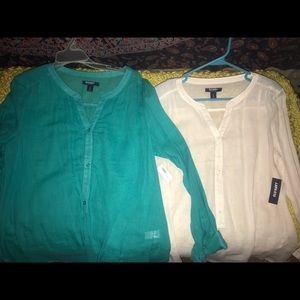 2 brand new semi sheer Old Navy tunics size large