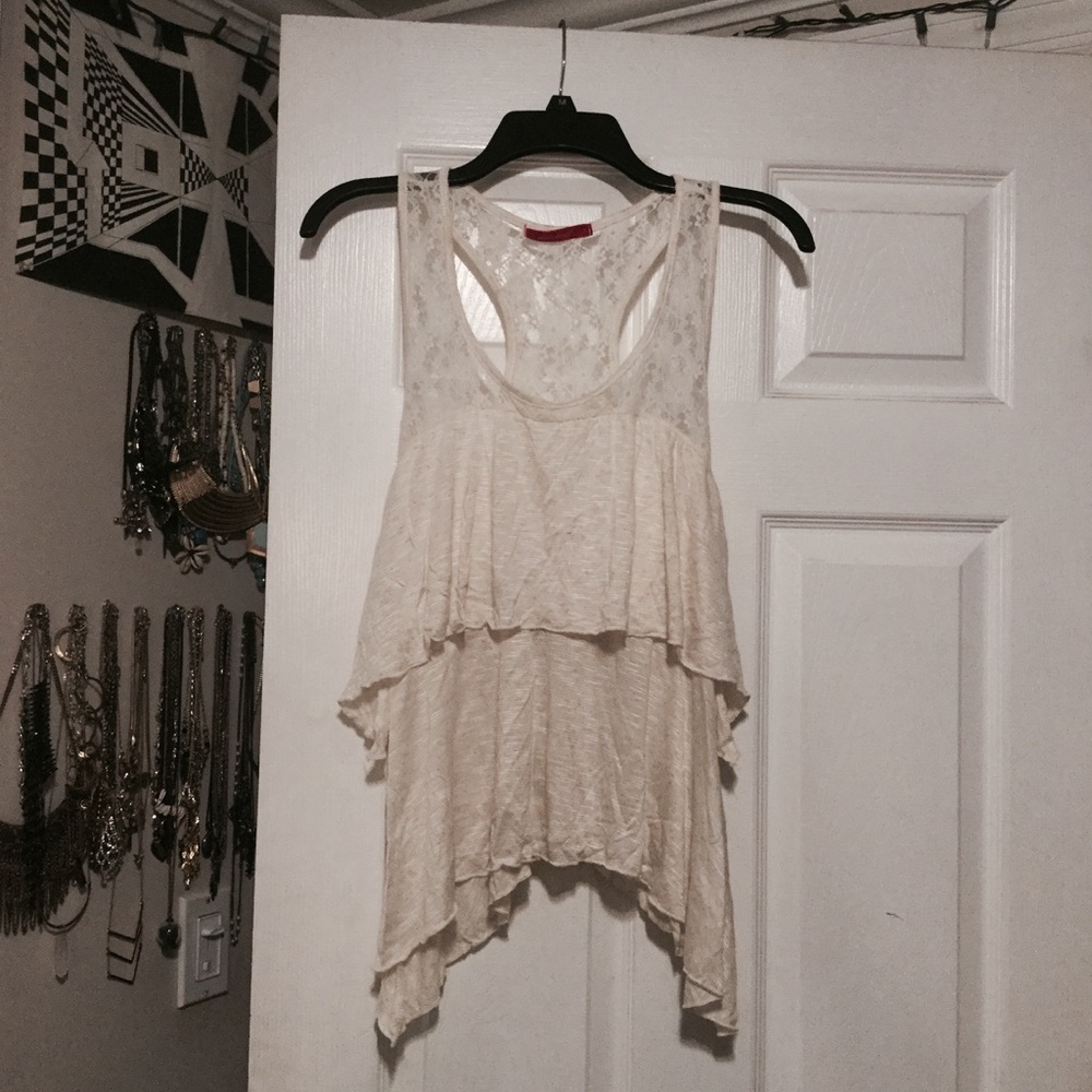 Off White Layered Tank Top