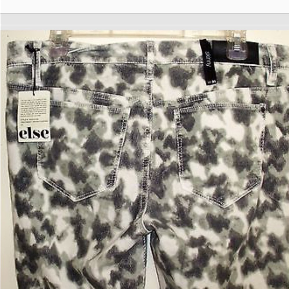 Else Abstract Leopard Cordoroy Skinny Jeans