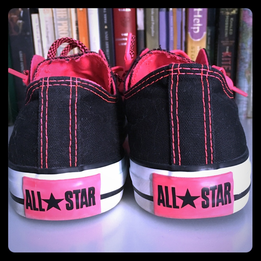 Converse pink and black sneakers