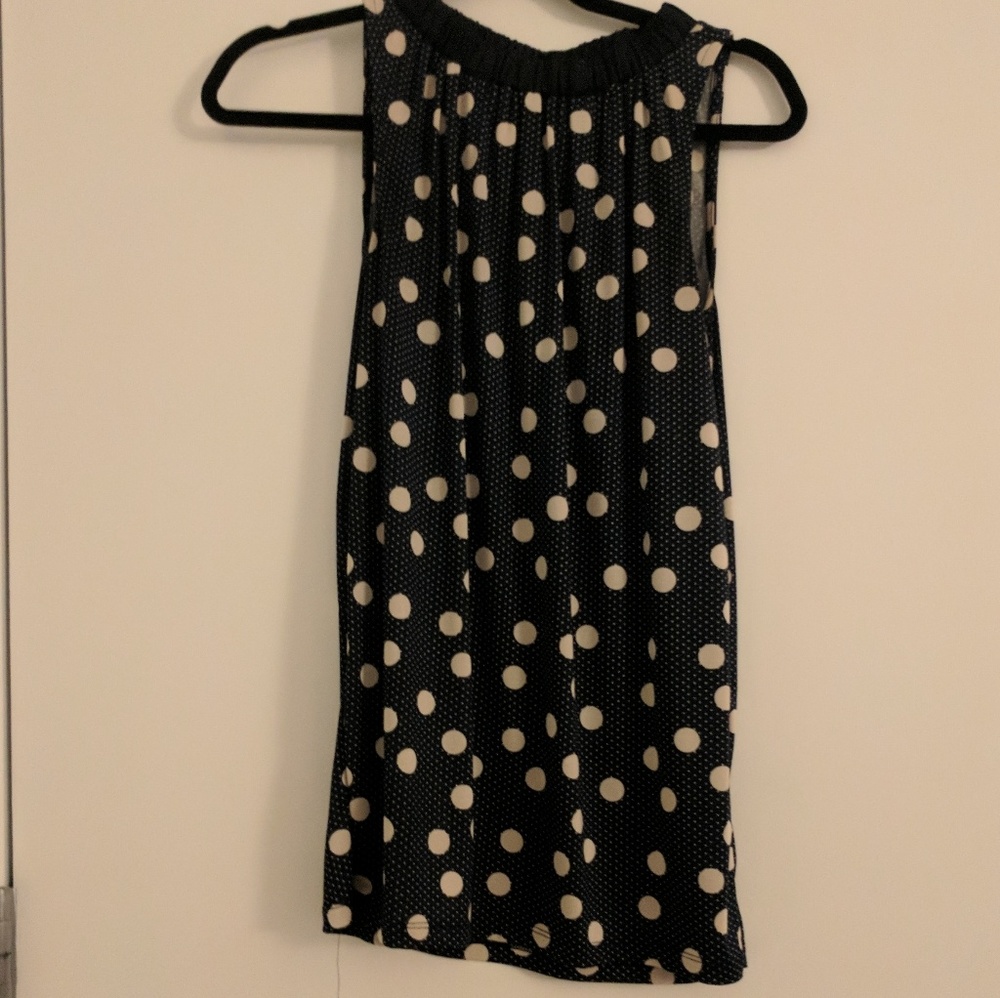The Limited blue polka dot top