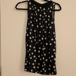 The Limited blue polka dot top