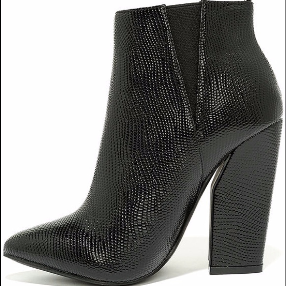 Black High Heel Black Booties
