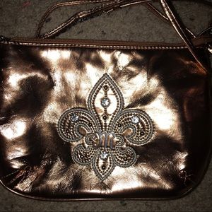 Rose Gold Miss Me Bling Crossbody