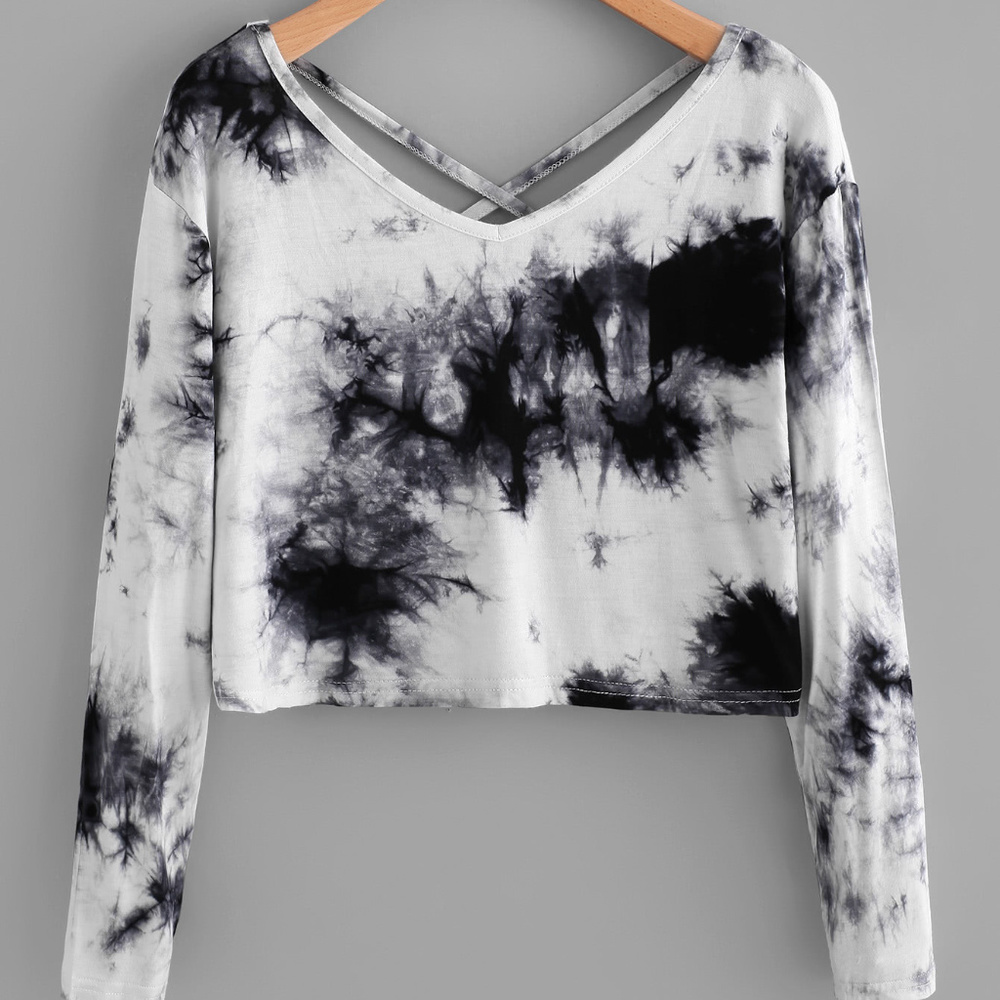 cropped water color top