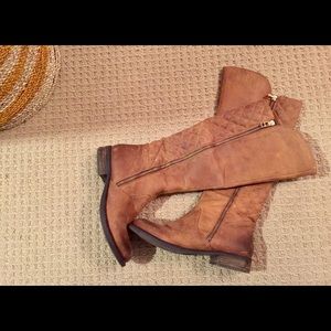Steve Madden Tall Cognac Leather Boots