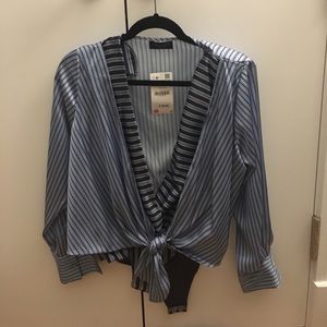 Zara bodysuit long sleeve blouse