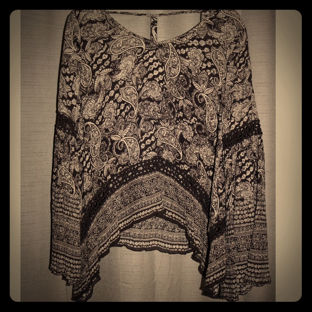 Patrons of Peace Hobo Top, Brown/Cream, Size: S