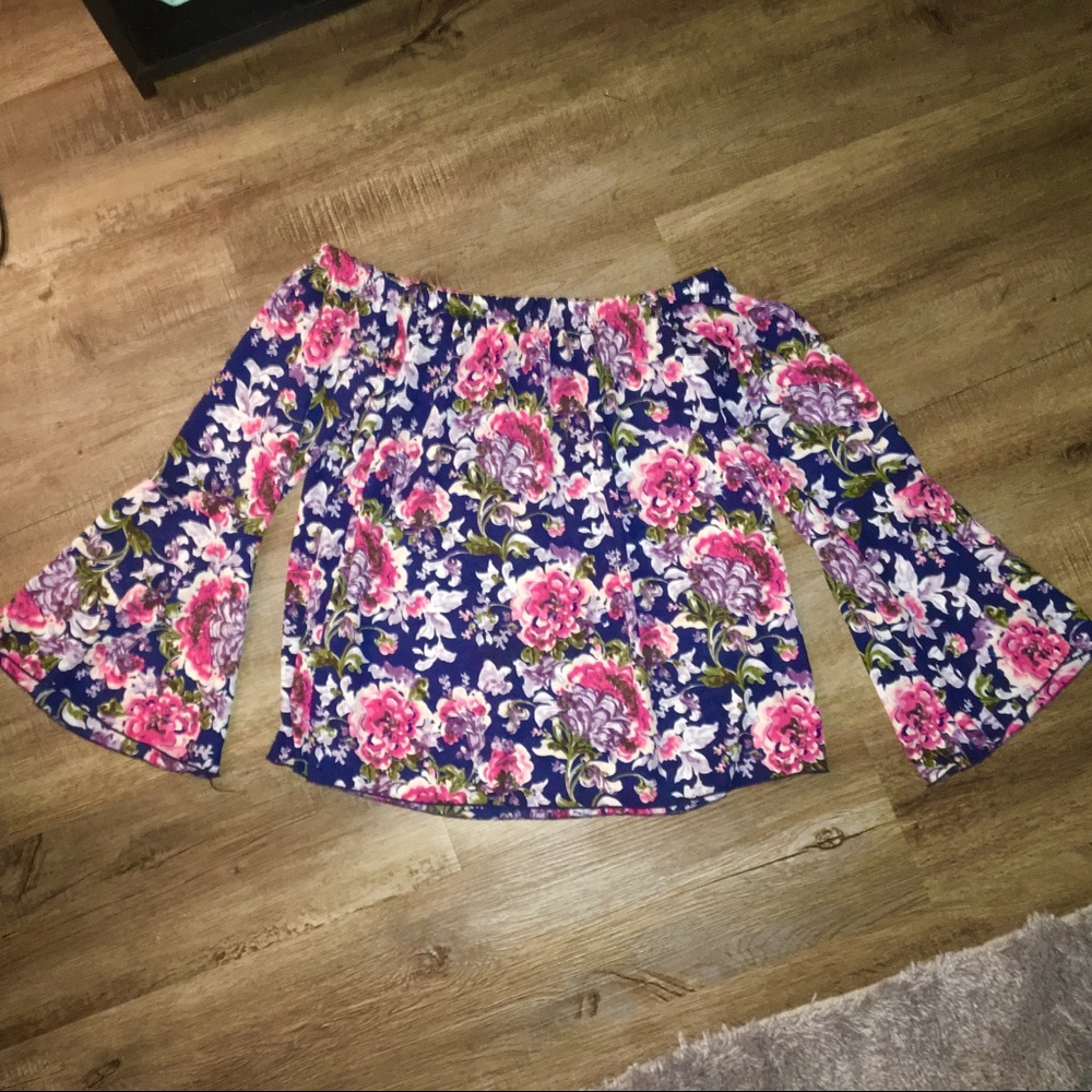 Off the shoulder floral top