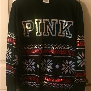 PINK Holiday Sweater - Size XS ( runs large )