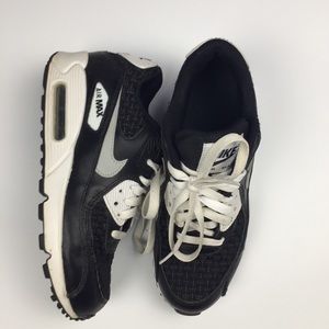 Nike Air Max 90 GS Black Woven Suede