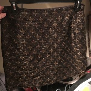 Tahari black and gold skirt.