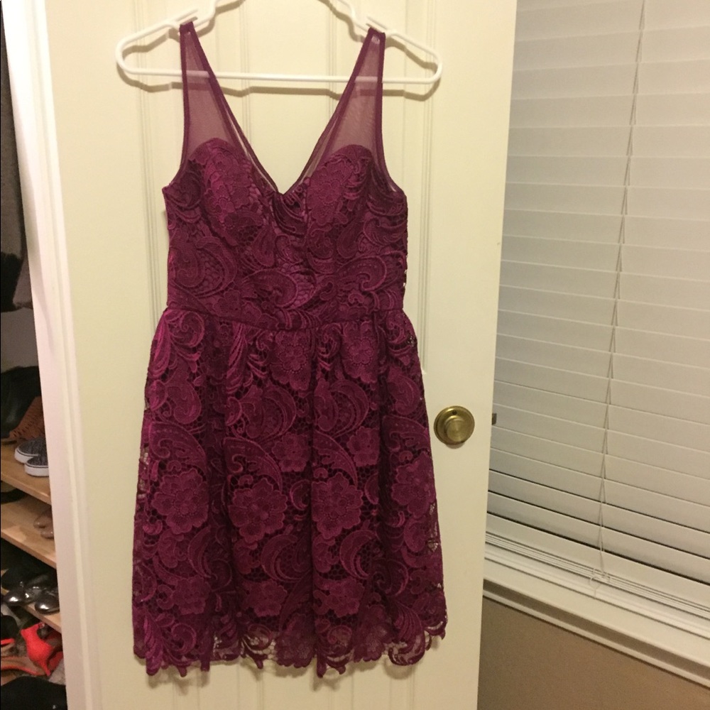 Adrianna Pappell magenta dress