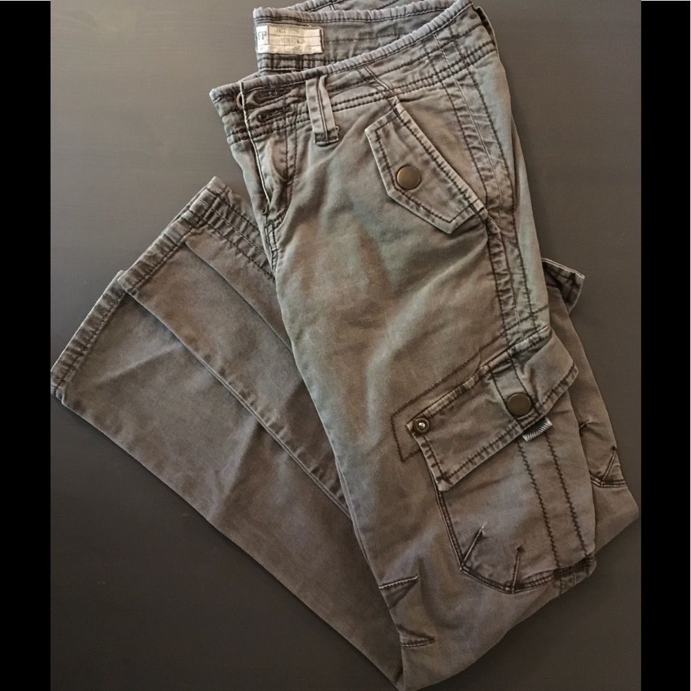 Free People cargo styled jeans