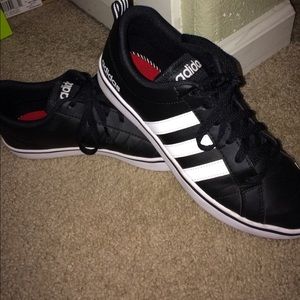 Black and white adidas