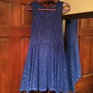 Express lace overlay dress