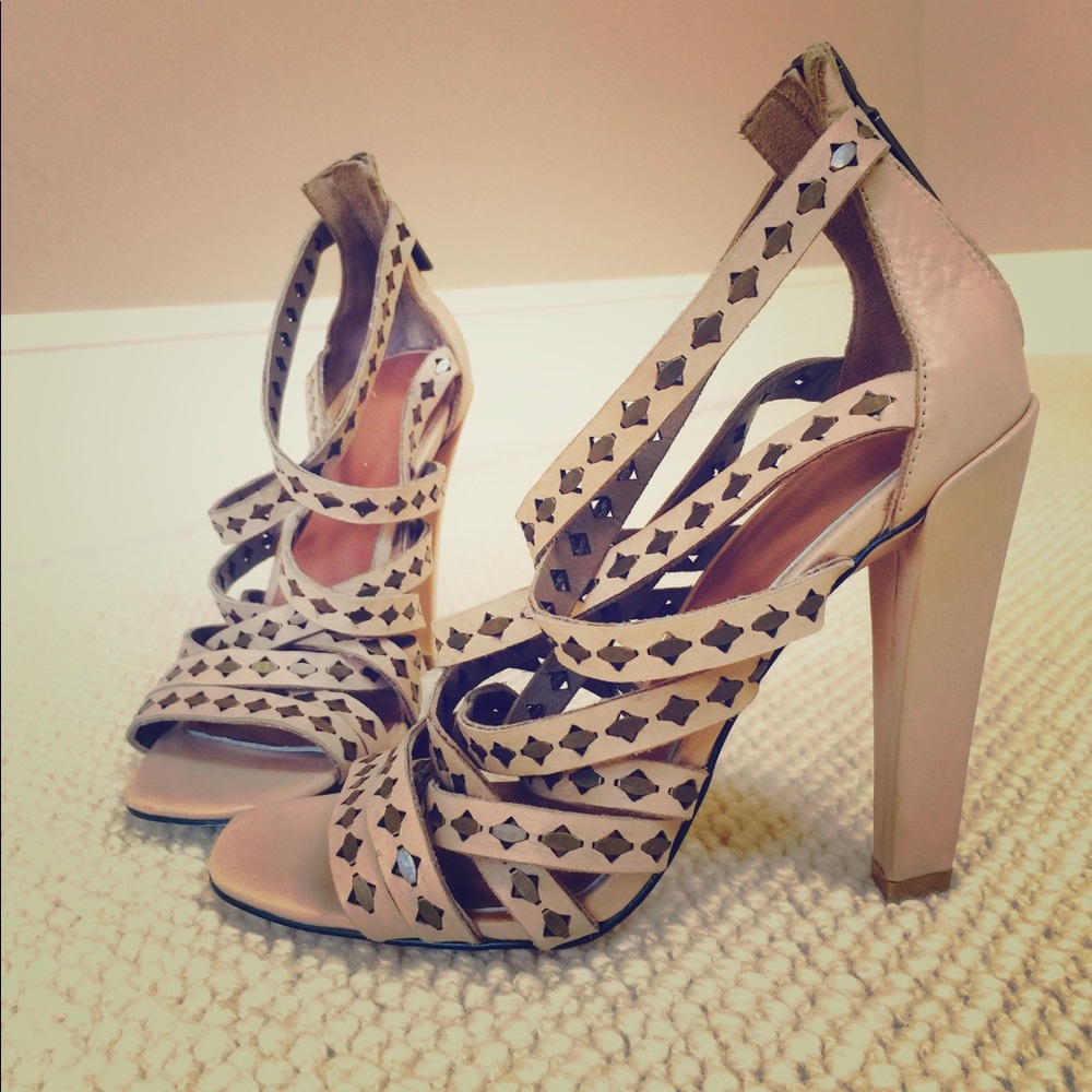 Leather Strap Sandals with Killer Heels