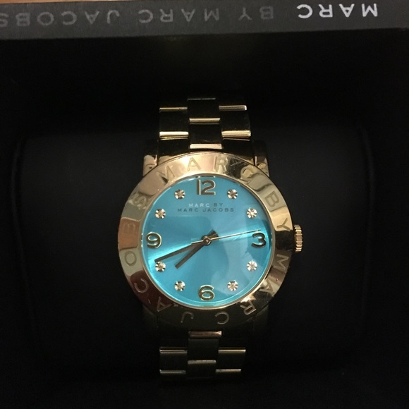 Marc By Marc Jacobs Accessories - Marc by Marc Jacobs gold watch with turquoise face