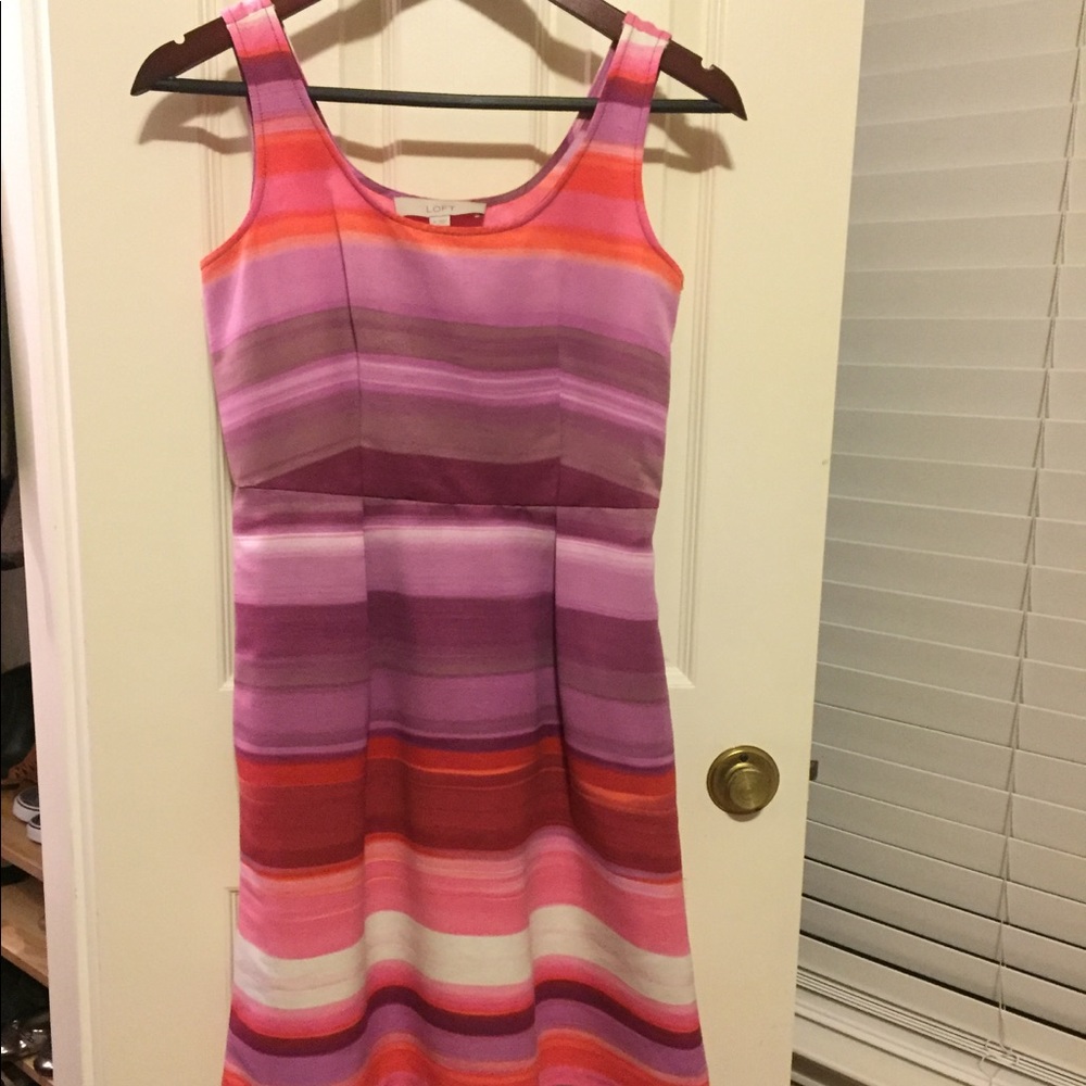 Ann Taylor Loft multi colored dress