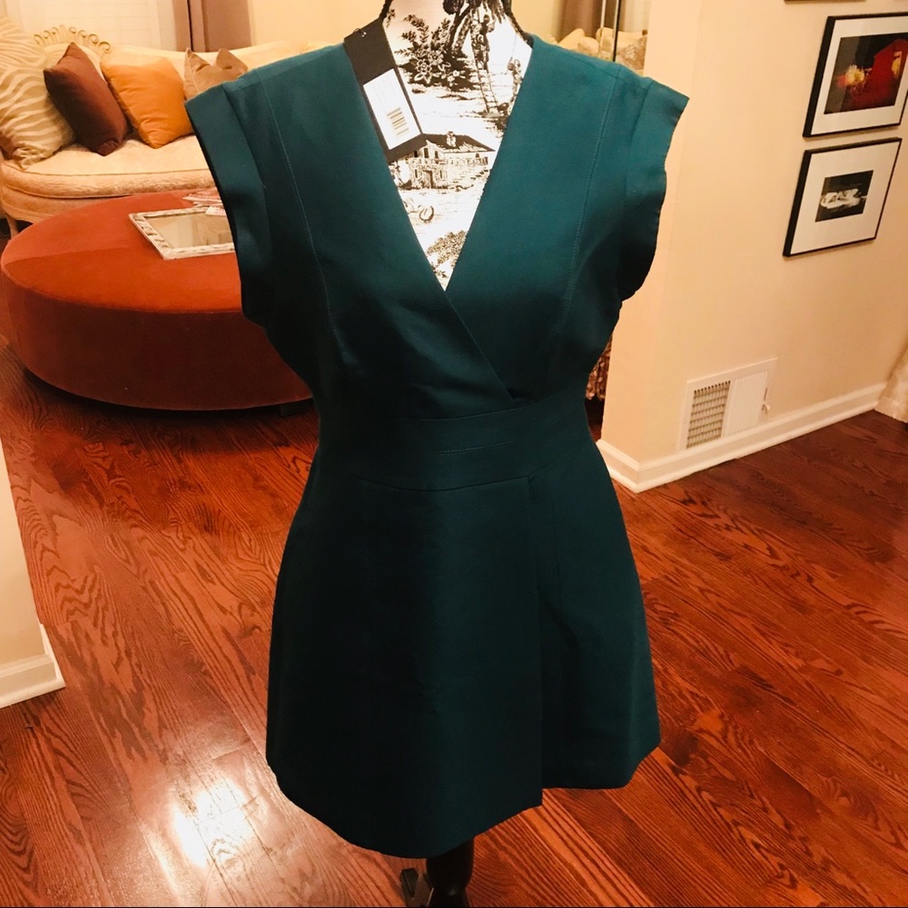 Halston heritage green dress size 6