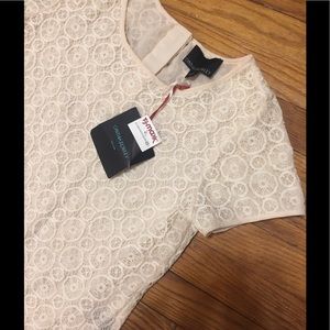 NWT cream lace top