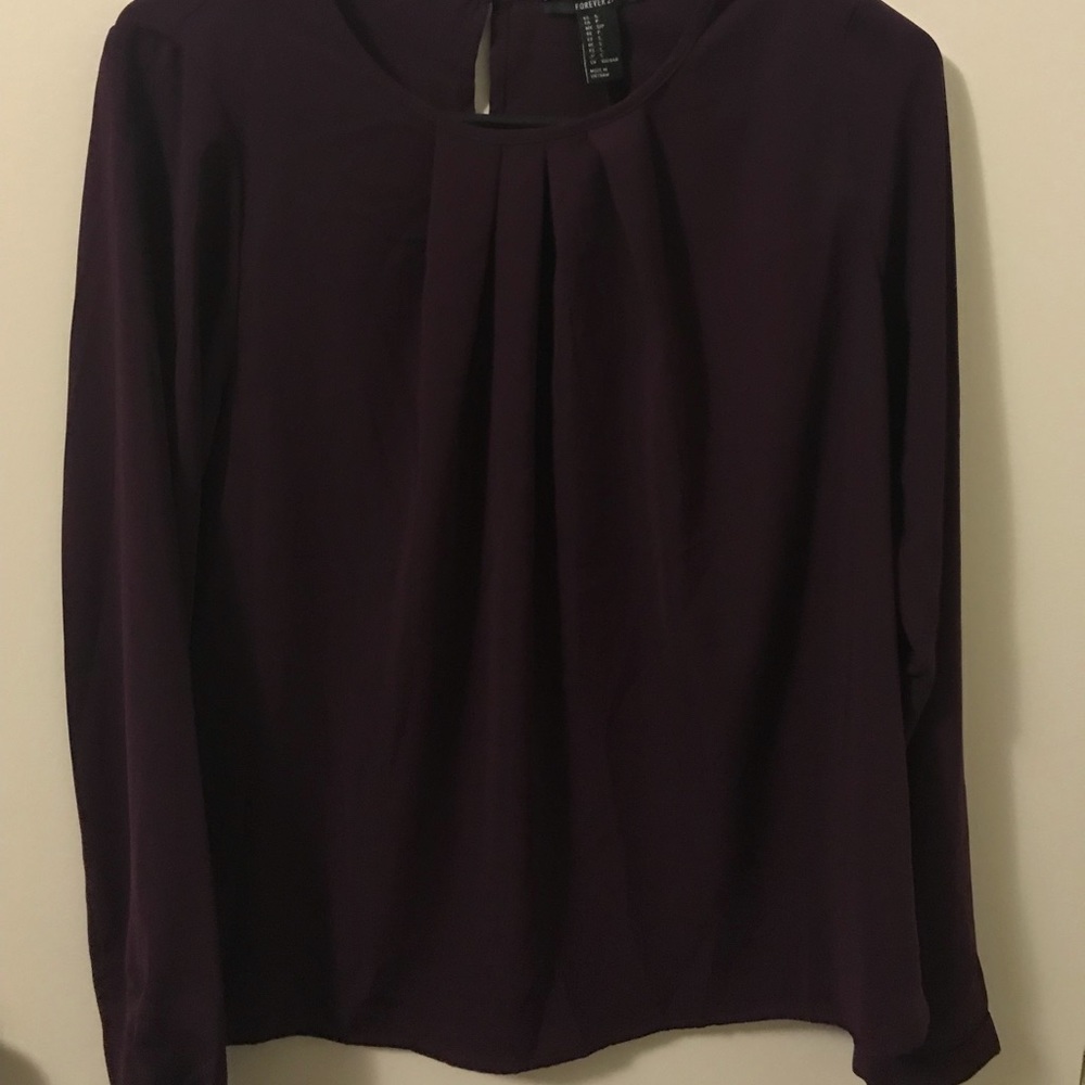 Purple long sleeve blouse