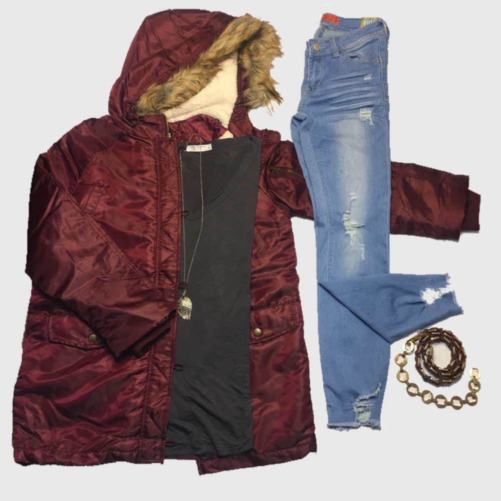 Push up Ripped Hem jeans