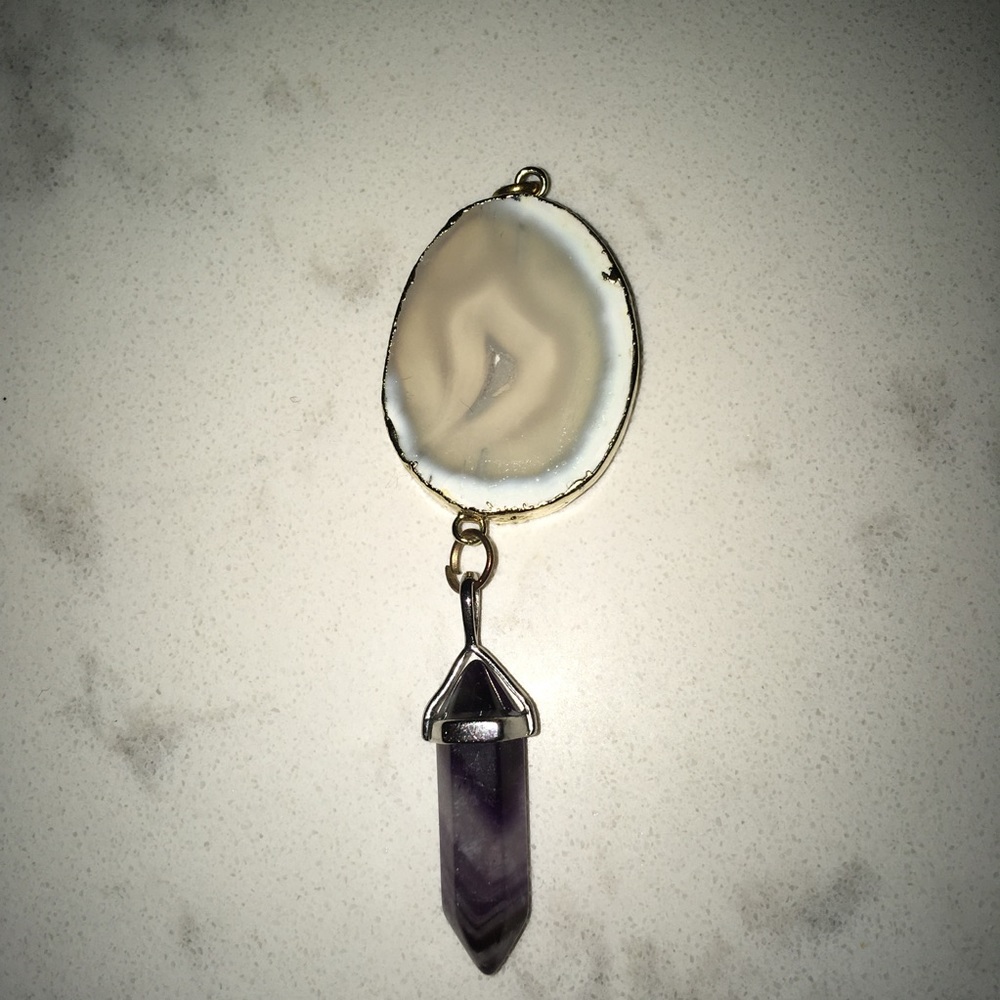 White stone pendant