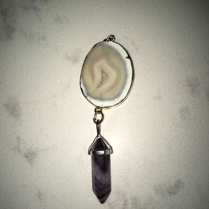 White stone pendant