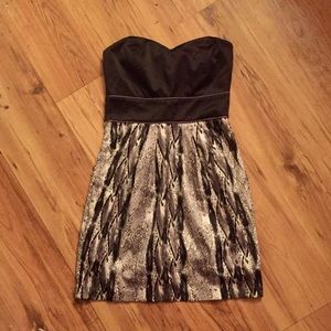 Trixxi Strapless Snakeskin Dress