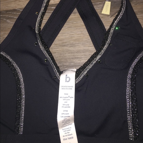 Bodyrock "DENISE" SPORTS BRA W/SWAROVSKI CRYSTALS! - Picture 7 of 8