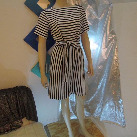 Anne Taylor Opposite Sides Stripped Dress - Picture 4 of 5