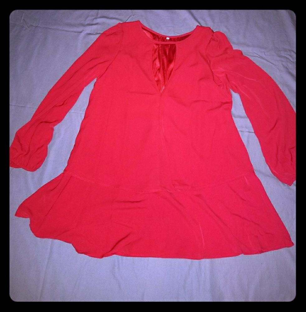Red tunic dress [SZ-MED] NWOT