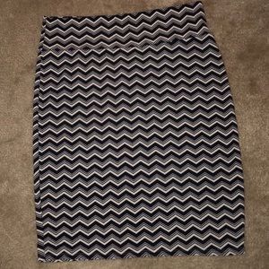Black and white chevron LuLaRoe Cassie 3xl nwot