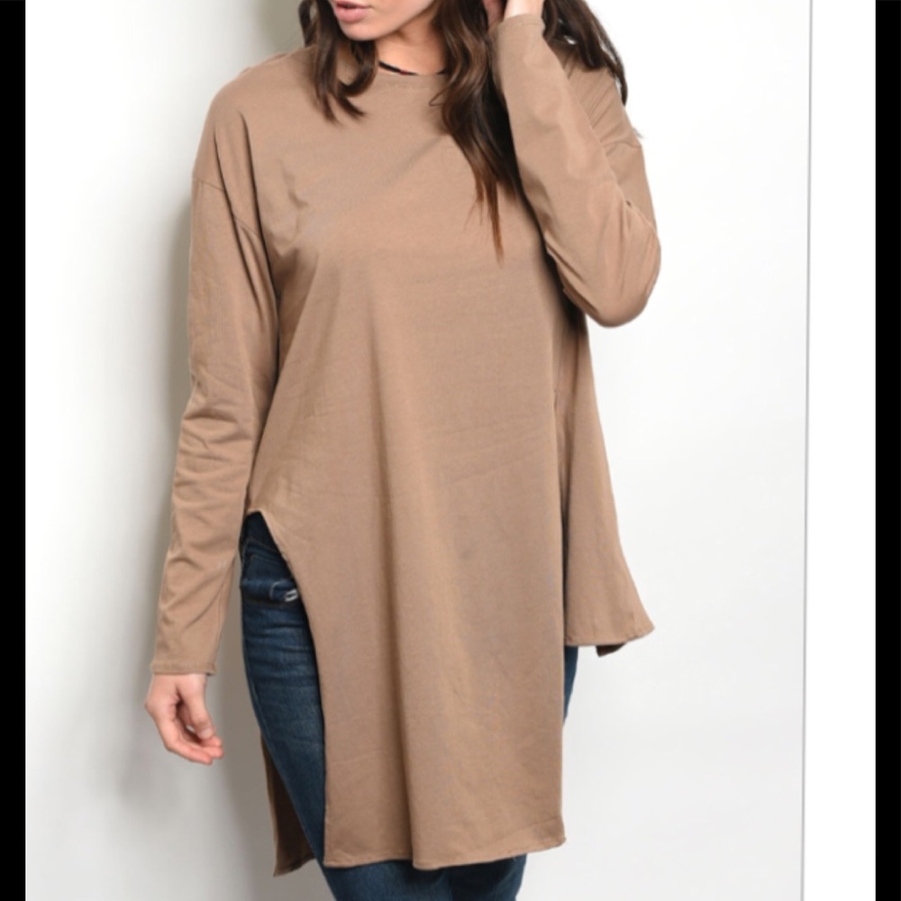 ✂️💰🍍TAUPE TUNIC🌴 - Picture 2 of 6