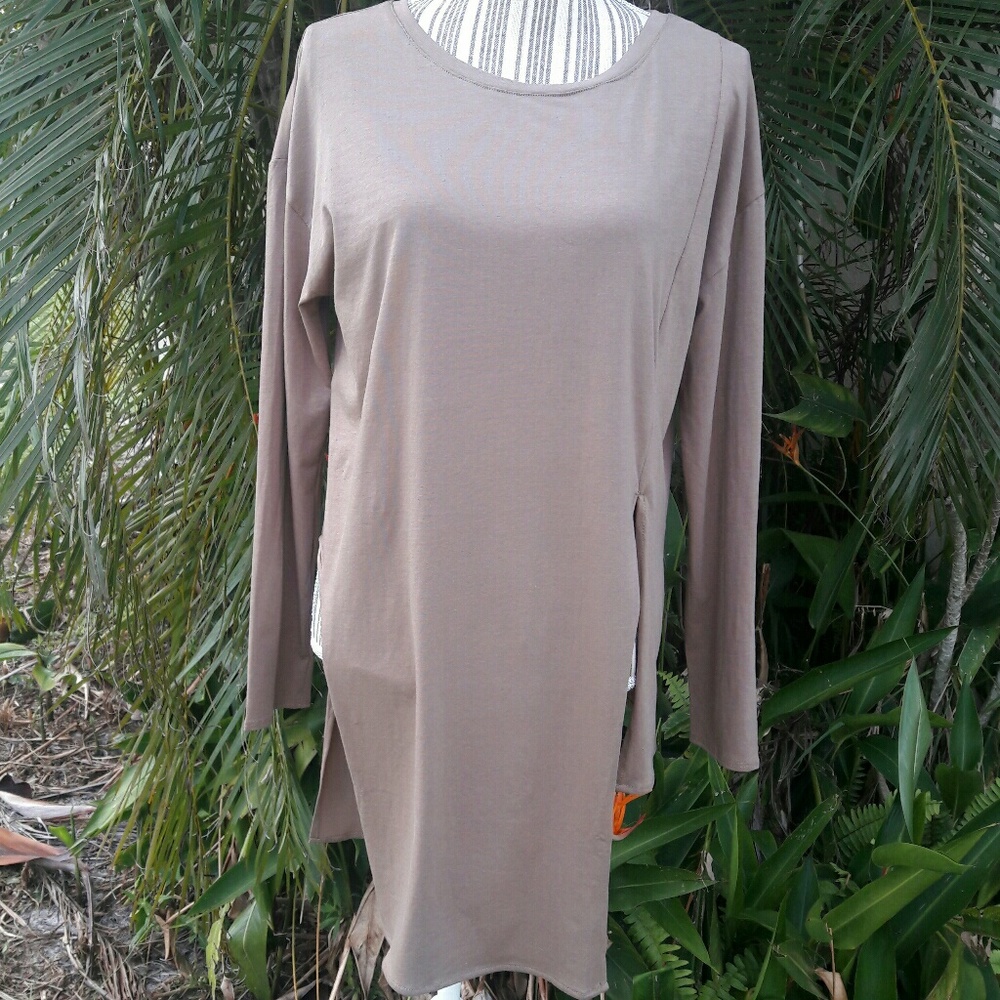 ✂️💰🍍TAUPE TUNIC🌴 - Picture 4 of 6