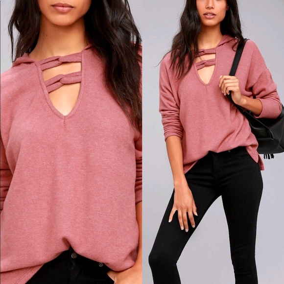 Project Social T Sweaters - Rusty Rose Hoodie