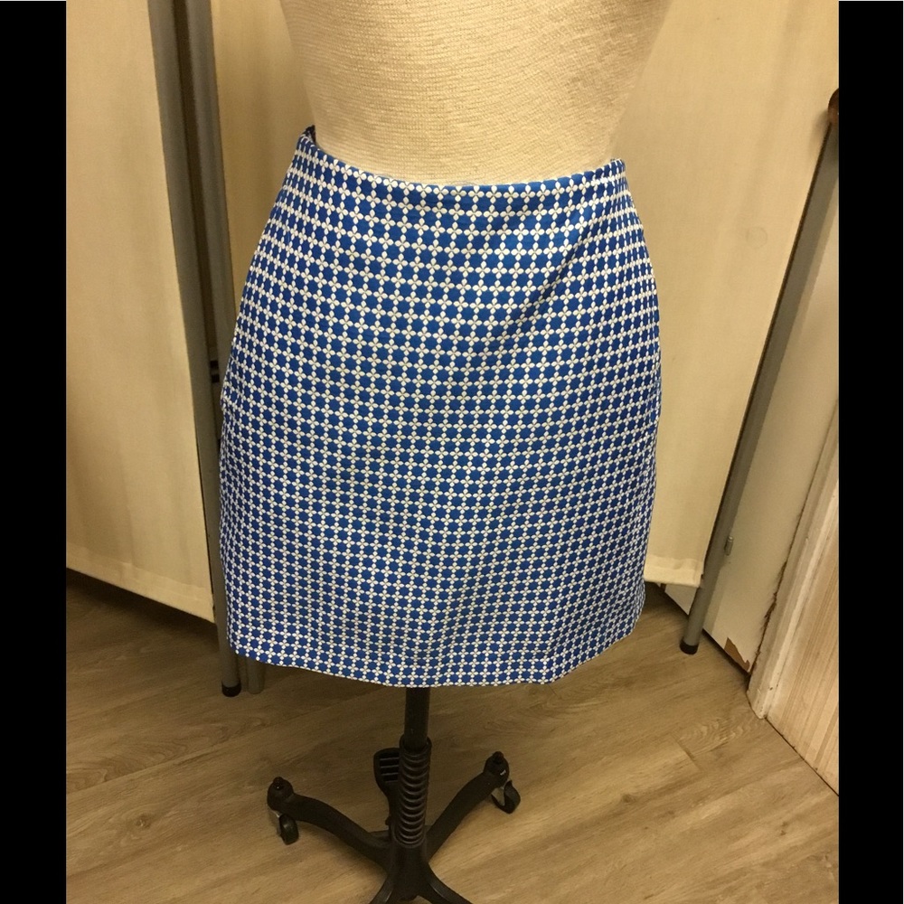 Box Pattern Mini Skirt, Fully Lined