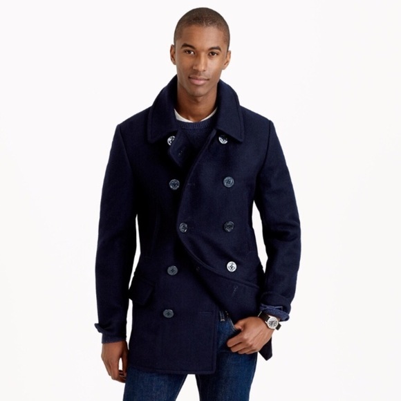 J.Crew Men’s Dock Wool Pea Coat Small/Extra Large - Picture 2 of 8