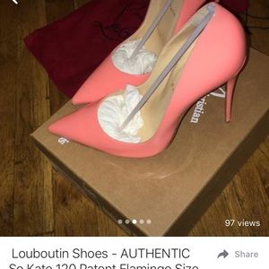 Christian Louboutin So Kate - 120 Patent Flamingo