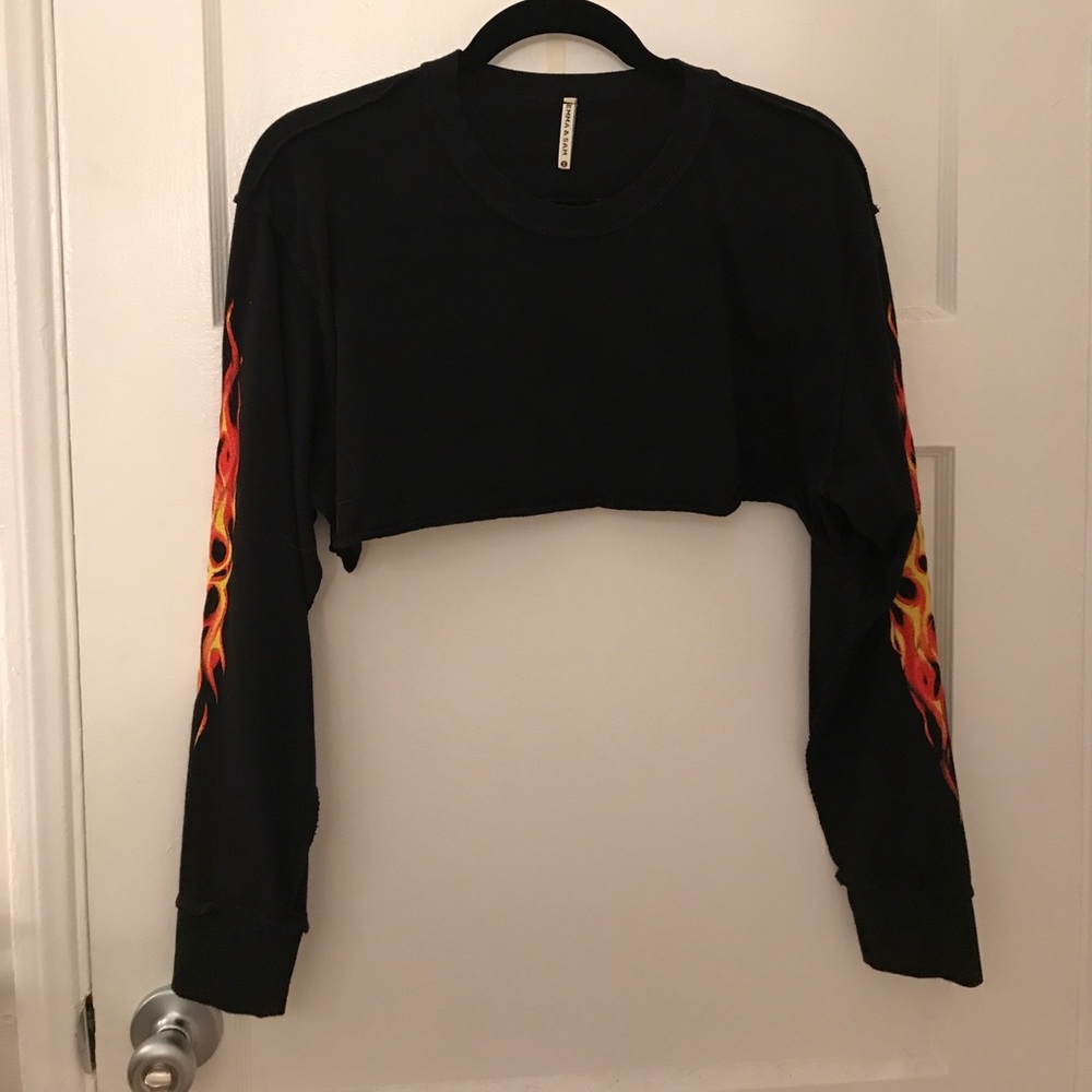 Flame crop top