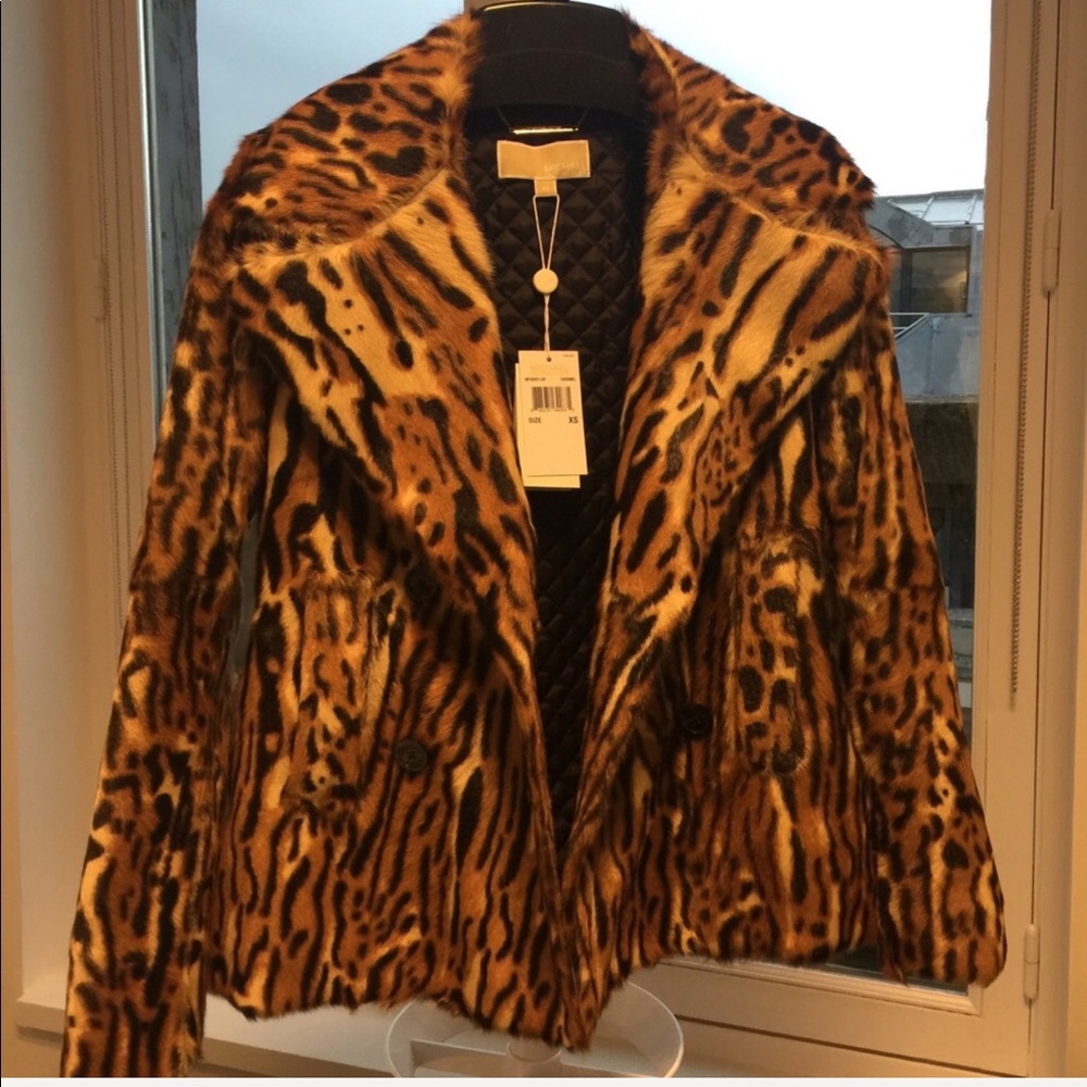 Michael Kors (real goat) Fur Peacoat