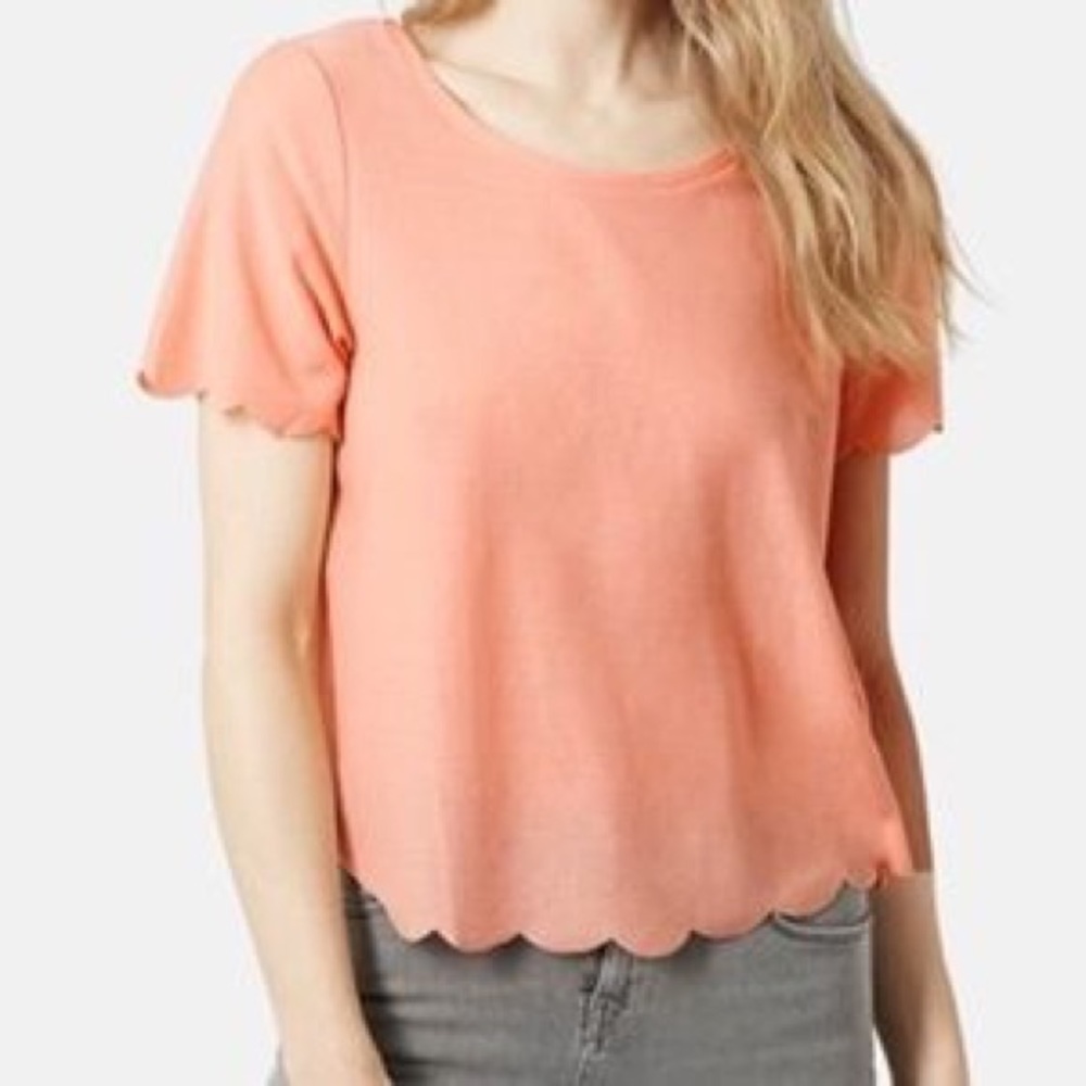 Topshop Scalloped Tee
