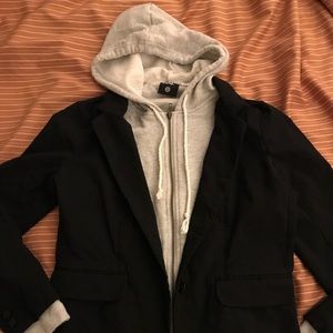 One piece hoodie blazer